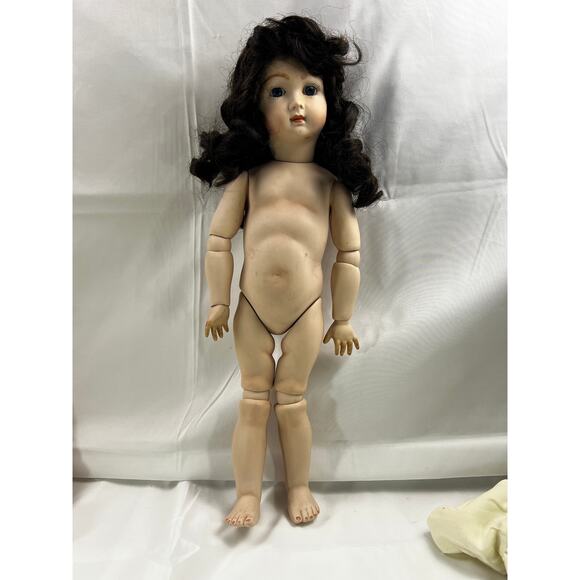RARE Montastiers & Perier Marked Doll Full Body Porcelain Bisque Ball Jointed - Picture 4 of 16
